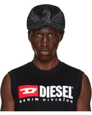 DIESEL Casquette De Baseball Noire À Broderie Phoenix