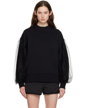 MSGM レイヤード スウェットシャツ - ブラック
