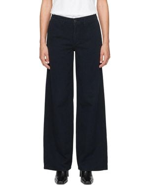 Rag & Bone Pantalon Chino Ample Sofie Bleu Marine