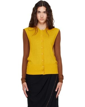 Kiko Kostadinov Guillemot Cocoon Cardigan - Yellow
