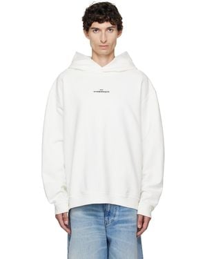 Maison Margiela Reversed Logo Hoodie - White