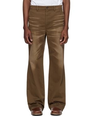 MMIC Blues Flare Chino Trousers - Brown