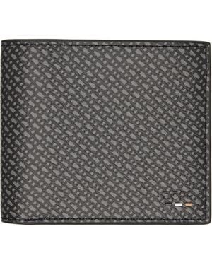 BOSS Grained Faux-Leather Wallet - Grey