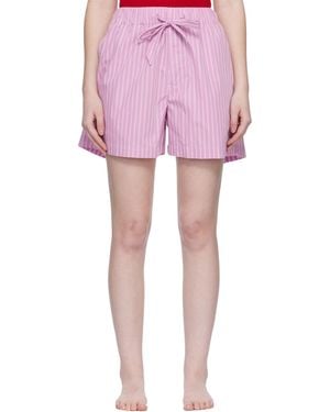Tekla Poplin Pyjama Shorts - Pink
