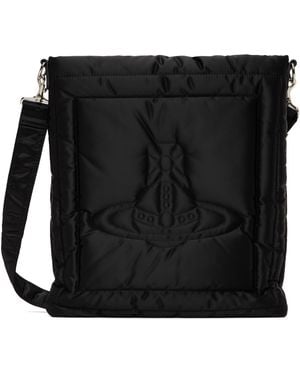 ＜Vivienne Westwood＞Saddle クロスボディバッグ ブラック Black Saddle Crossbody Bag by Vivienne Westwood on Sale
