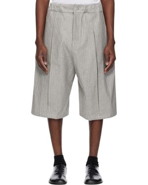 SAGE NATION Box Pleat Denim Shorts - Multicolour