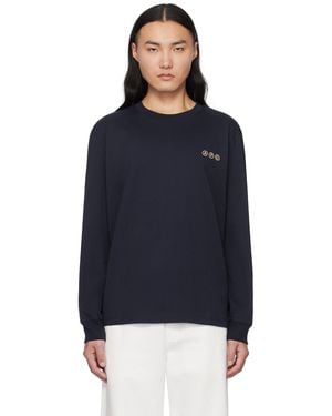 A.P.C. Manche Longue Adresse T-Shirt - Blue