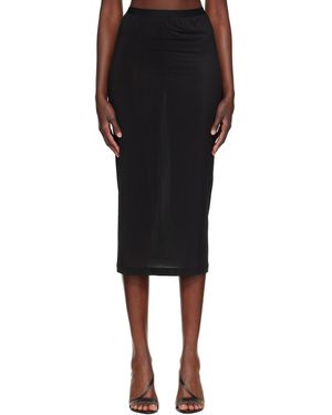Wardrobe NYC Jupe Midi Semi-Transparente Noire