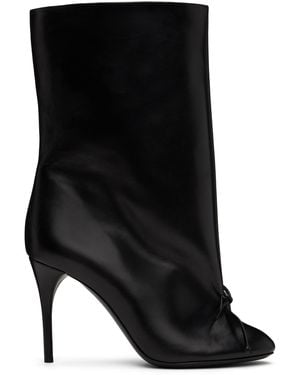 Alaïa Leather Ankle Boots - Black