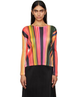 Pleats Please Issey Miyake Pull Multicolore - Orange