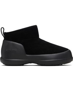 Moon Boot Mezzaluna Suede Low Boots - Black