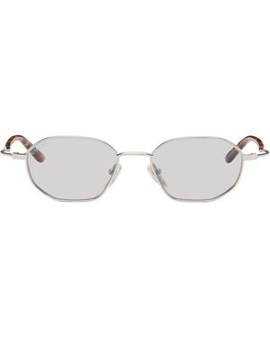 Gucci Lunettes De Soleil Directional Argentées - Gris