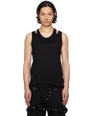 Julius Layered Tank Top - Black