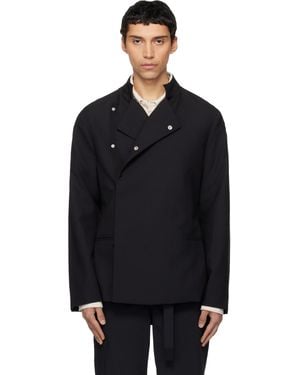 Mordecai Double Breast Blazer - Black