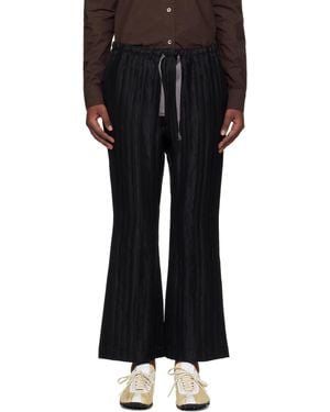 Needles String Boot-Cut Lounge Trousers - Black