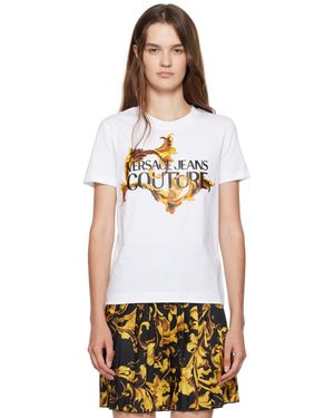 Versace Jeans Couture Screen-Printed Cotton Jersey T-Shirt - Black