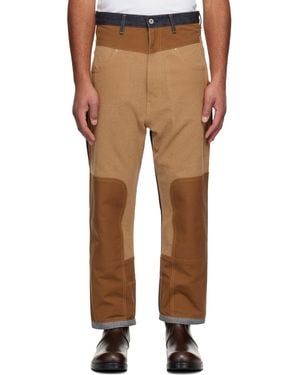 Junya Watanabe Tan Levi's Edition Panelled Jeans - Multicolour