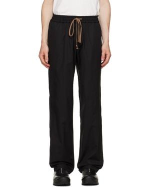 JKEEFER Alec Drawcord Trousers - Black