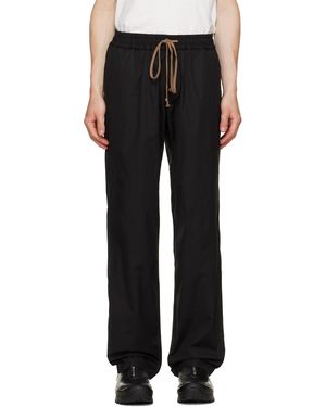 JKEEFER Pantalon Alec Noir À Cordon Coulissant