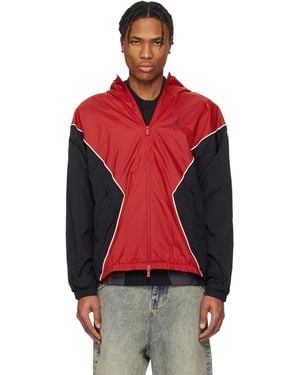 Nike レッド＆ブラック Jordan Brooklyn Hooded Draft ジャケット