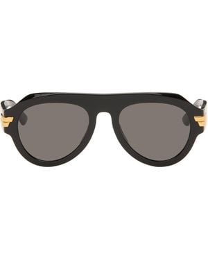 Bottega Veneta Mitre Aviator Sunglasses - Gray
