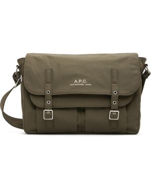 A.P.C. Khaki Archive Messenger Bag - Green