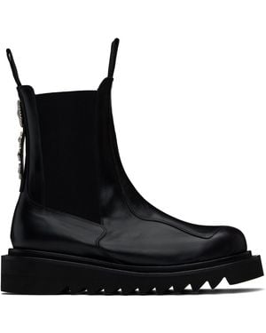 Toga Virilis Ssense Exclusive Calfskin Chelsea Boots - Black