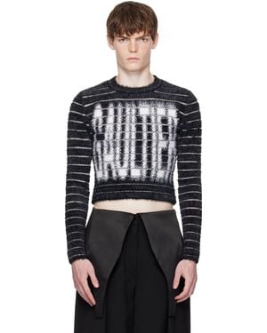 Jean Paul Gaultier ブラック＆ホワイト 'Gaultier' ジャカード セーター