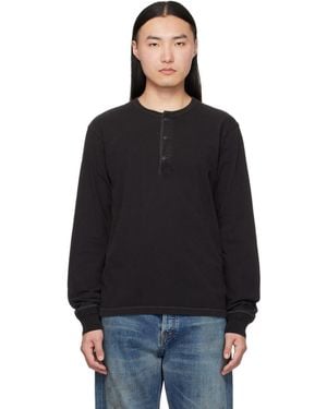 RRL Jersey Henley - Black