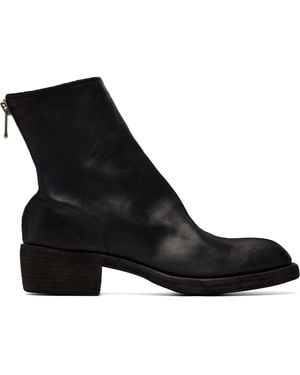 Guidi 796Z Leather Back Zip Top-Ankle Boots - Black