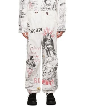 R13 White Balloon Army Trousers