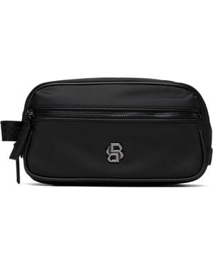 BOSS Double B Monogram Wash Bag - Black