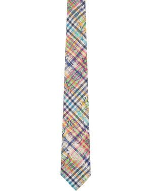 Vivienne Westwood 8.5Cm 'Graffiti Orb' Tie - Metallic