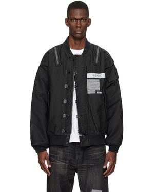 Yohji Yamamoto Neighborhood Edition Mod A-1 Deck Bomber Jacket - Black