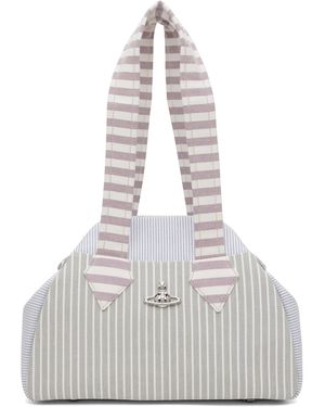 Vivienne Westwood Moyen Sac Yasmine Bleu Marine Et Gris