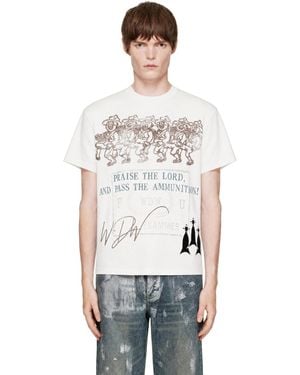 Who Decides War Postal Jersey Short Sleeve T-Shirt - White