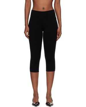 TOTEME Capri Knit Leggings - Black