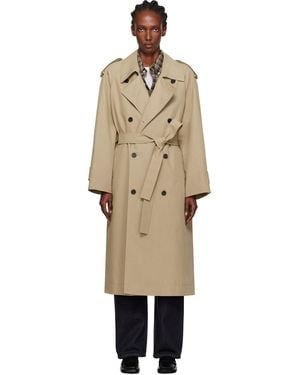 DUNST Tan Oversized Trench Coat - Black