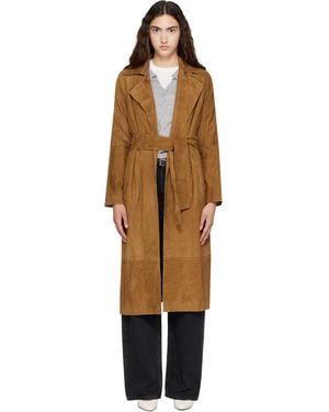 Arma Tan Yava Suede Jacket - Metallic