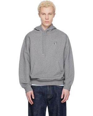 Maison Kitsuné Fox Head Comfort Hoodie - Grey