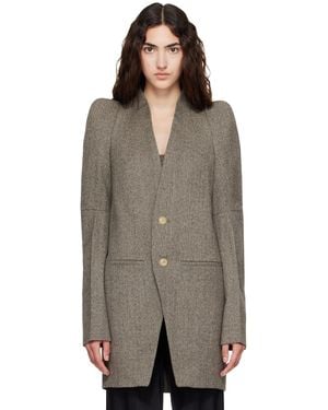 Rick Owens Tower Metro Blazer - Brown
