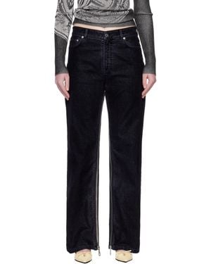 Jean Paul Gaultier 'The Flocked Denim' Jeans - Black