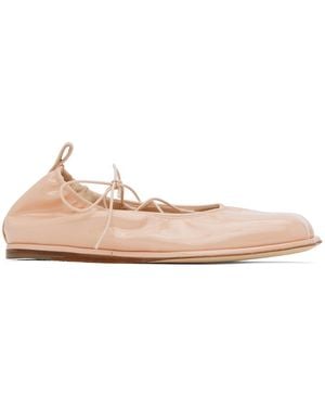 Simone Rocha ピンク ハートトゥ バレエシューズ - ブラック
