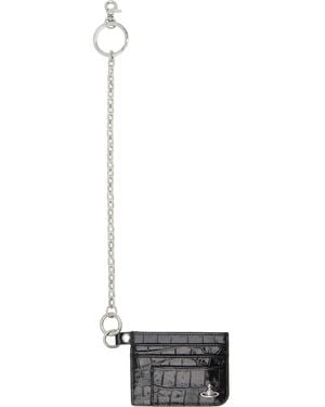 Vivienne Westwood Flat Chain Card Holder - Black