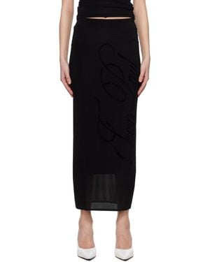 Jean Paul Gaultier ブラック Light Viscose Jersey マキシスカート