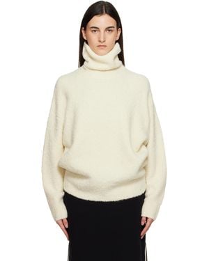 TOTEME Off- Bouclé Turtleneck - Natural