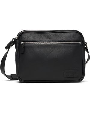MM6 by Maison Margiela Leather Messenger Bag - Black