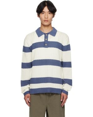 Holzweiler Elio Striped Polo - Blue