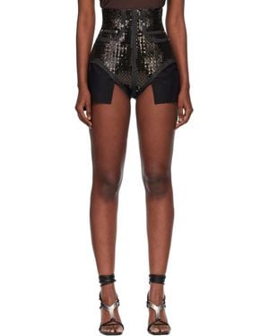 Rick Owens Temple Dirt Cutoffs Denim Shorts - Black