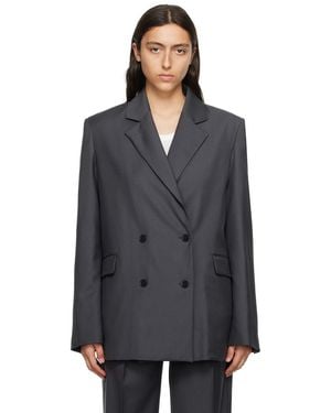 Loulou Studio Grey Donau Blazer - Black